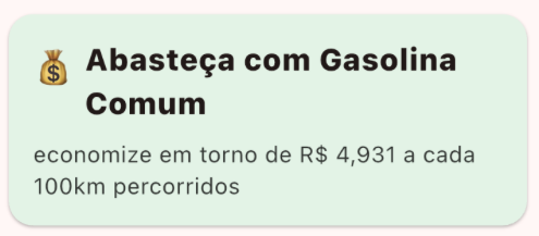 Passo 2: Receba a recomendação